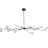 New Straluma Grote LED hanglamp zwart met helder glazen bollen