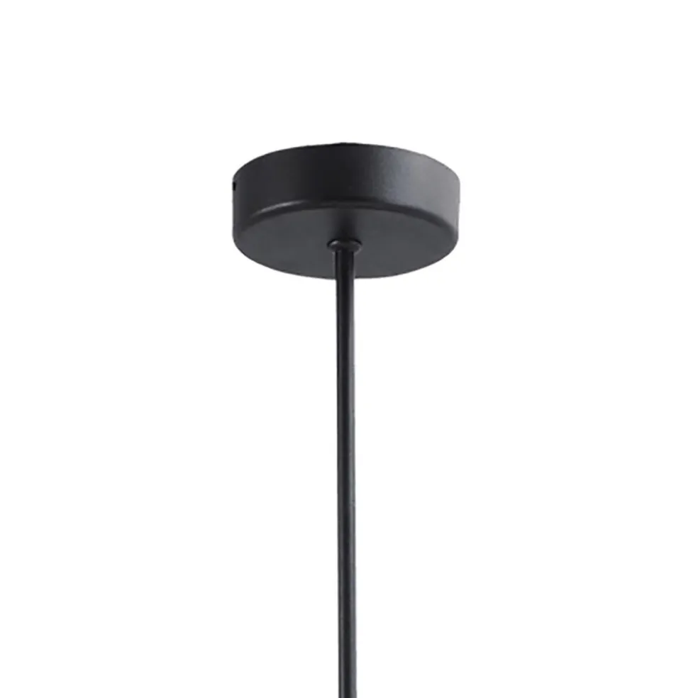 New Straluma Grote LED hanglamp zwart met helder glazen bollen