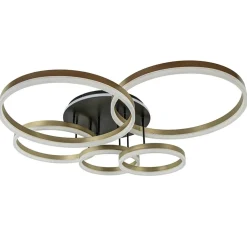 Store Straluma Grote LED Plafondlamp goud/zwart 3-standen dimbaar