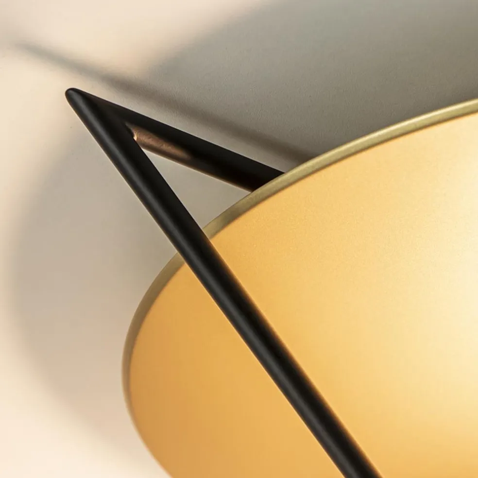 New Straluma Grote LED plafondlamp zwart/goud indirect licht