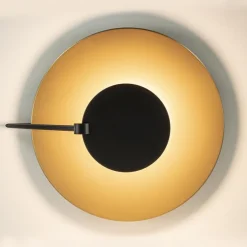 New Straluma Grote LED plafondlamp zwart/goud indirect licht