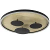 Cheap Straluma Grote LED plafondlamp zwart met houtlook dimbaar