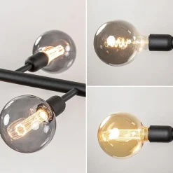 Shop Straluma Grote 10-lichts eettafelhanglamp zwart exclusief lichtbronnen