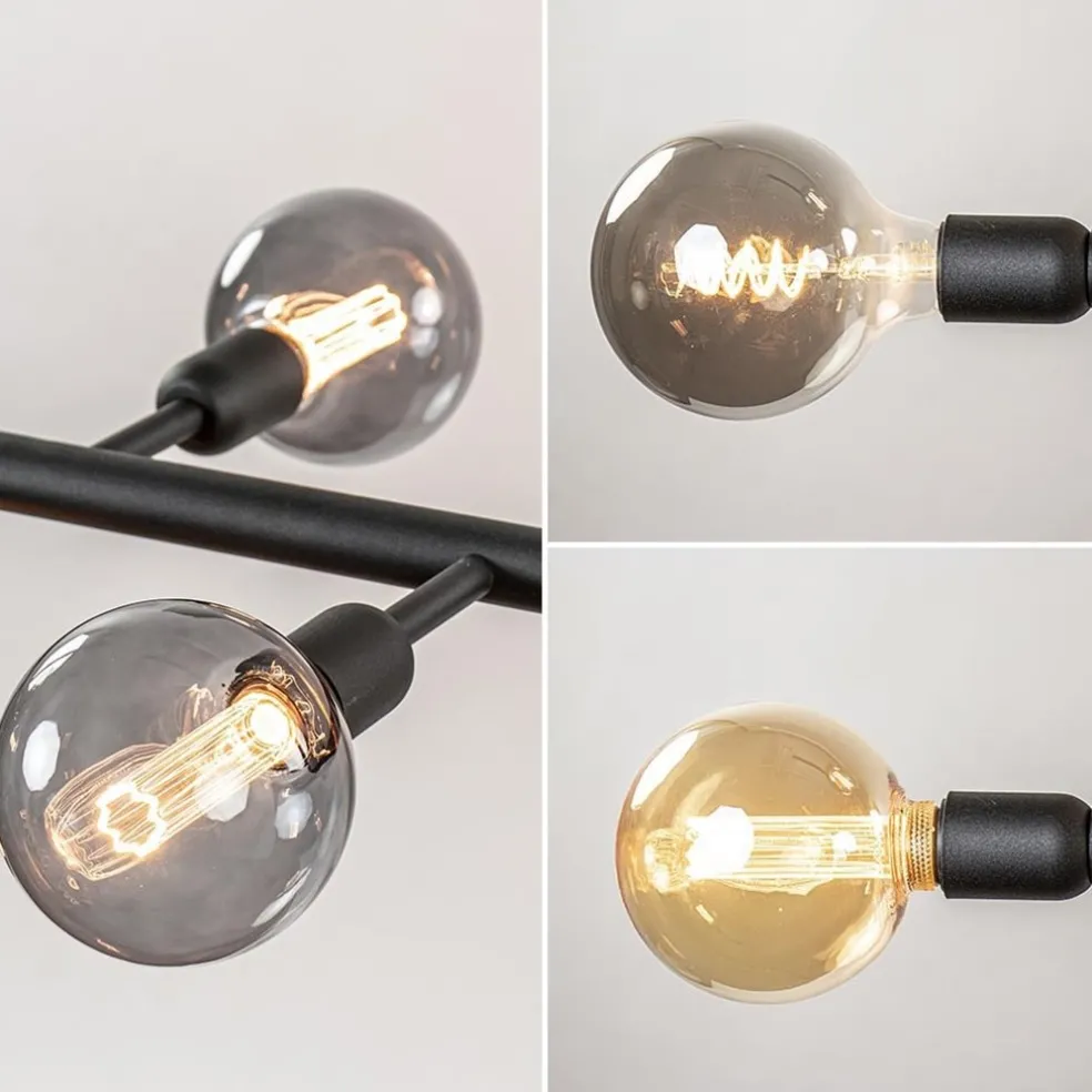 Shop Straluma Grote 10-lichts eettafelhanglamp zwart exclusief lichtbronnen