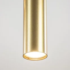 New Straluma Grote 8-lichts hanglamp cilinder zwart met goud