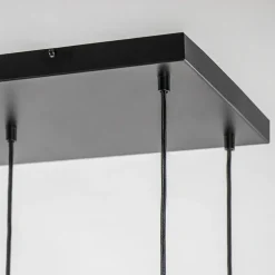 New Straluma Grote 8-lichts hanglamp cilinder zwart met goud