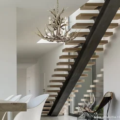 Flash Sale Straluma Grote 12-lichts kroonluchter met geweien