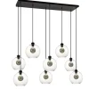 Outlet Straluma Grote 8-lichts multipendel/ hanglamp met helder glas