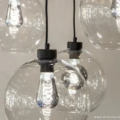 Outlet Straluma Grote 8-lichts multipendel/ hanglamp met helder glas