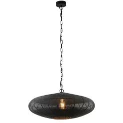 Outlet Straluma Grote Light and Living hanglamp Bahoto mat zwart