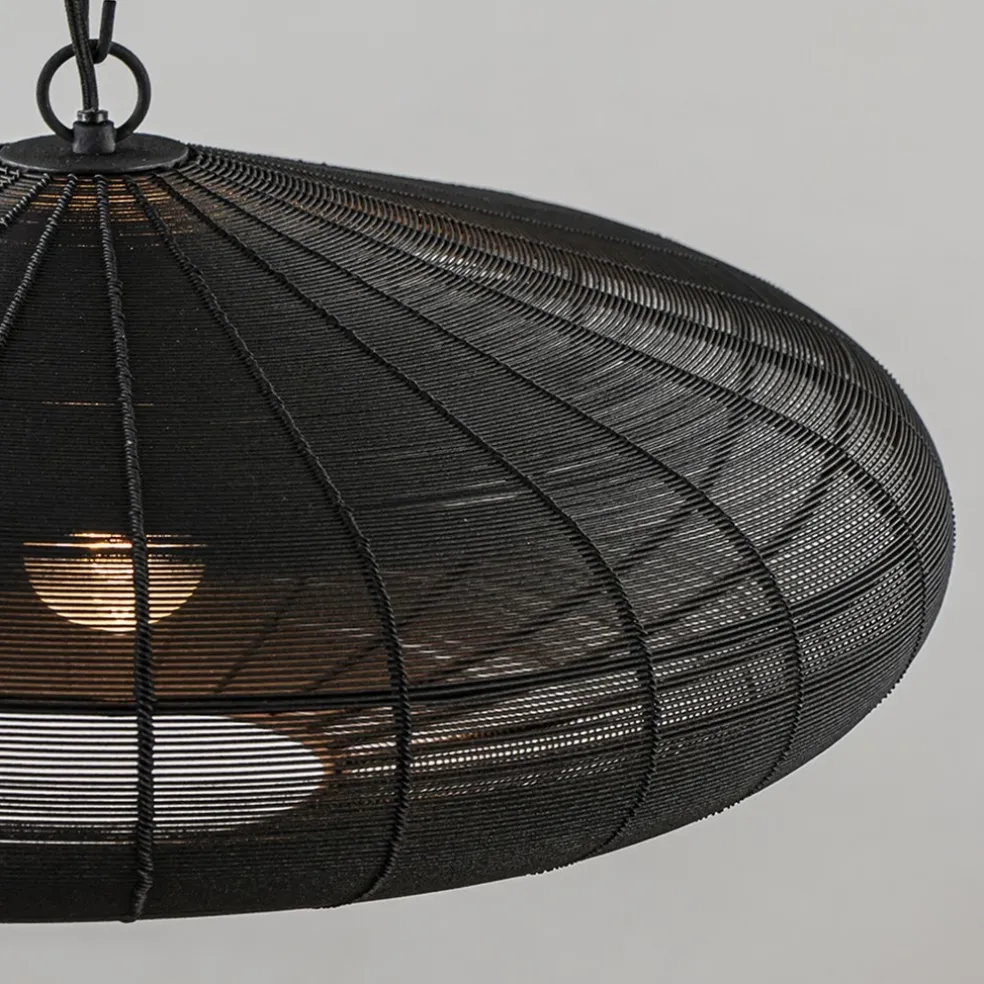 Outlet Straluma Grote Light and Living hanglamp Bahoto mat zwart