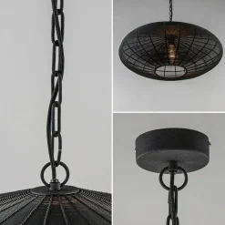 Outlet Straluma Grote Light and Living hanglamp Bahoto mat zwart