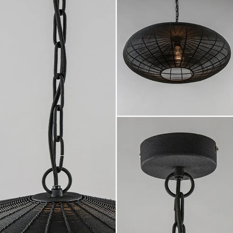 Outlet Straluma Grote Light and Living hanglamp Bahoto mat zwart