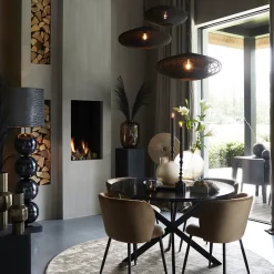 Outlet Straluma Grote Light and Living hanglamp Bahoto mat zwart