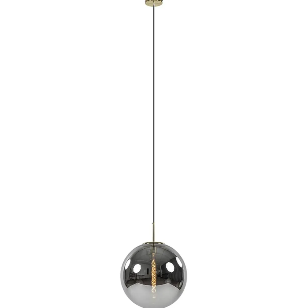 Cheap Straluma Grote luxe hanglamp brons + smoke glas Medina