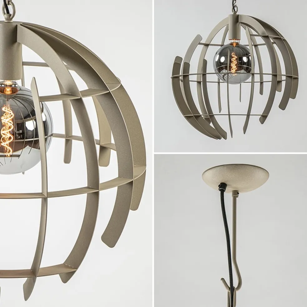 Sale Straluma Grote metalen hanglamp Terra quartz 60 cm