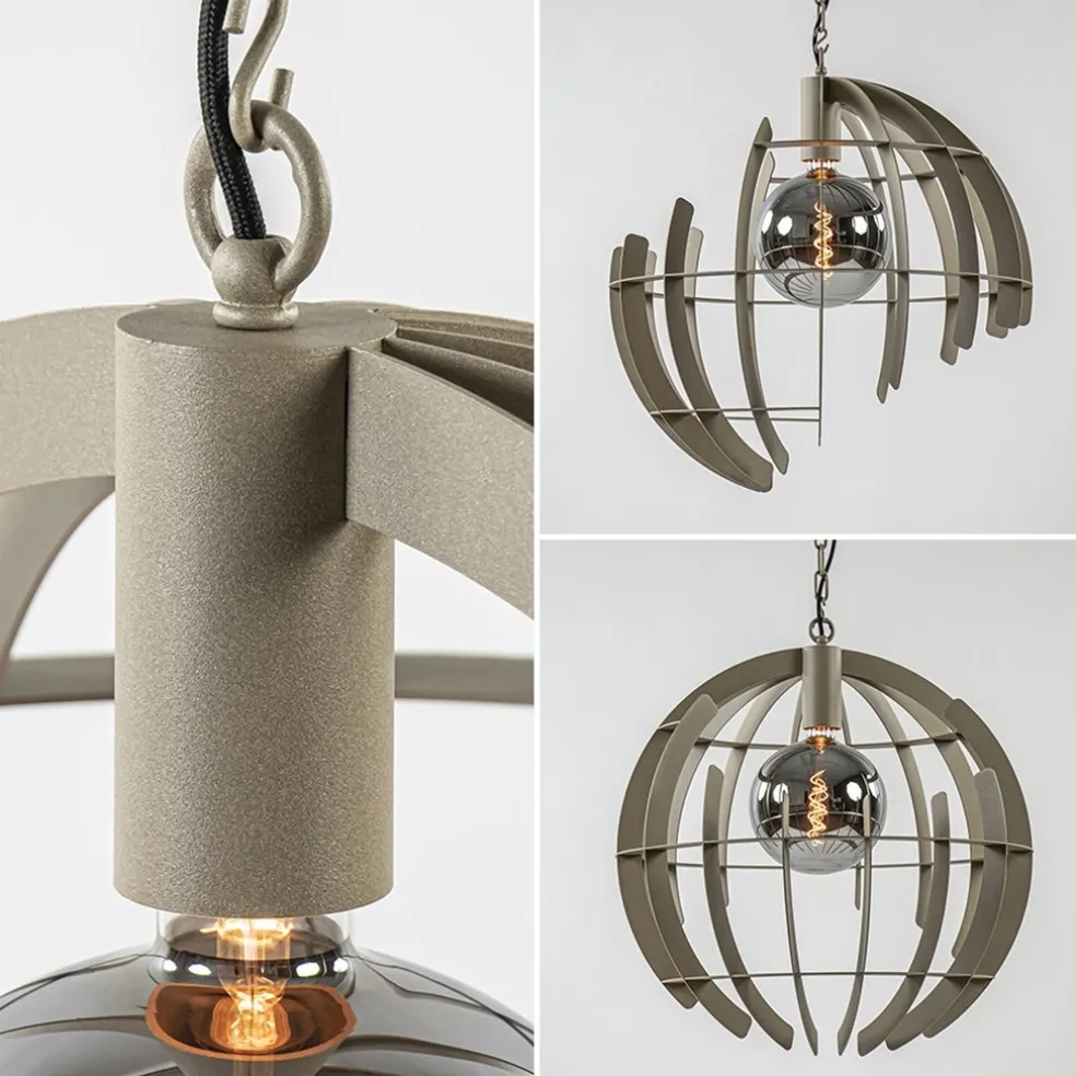 Sale Straluma Grote metalen hanglamp Terra quartz 60 cm