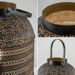 Sale Straluma Grote Oosterse tafellamp lantaarn donker bruin