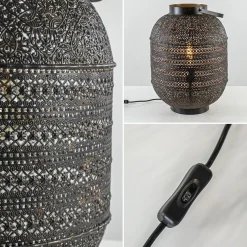 Sale Straluma Grote Oosterse tafellamp lantaarn donker bruin
