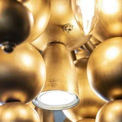 Shop Straluma Grote ovale hanglamp Blow mat brass