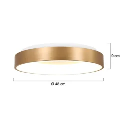 Best Sale Straluma Grote plafondlamp goud 48 cm inclusief LED