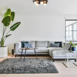 Store Straluma Grote plafondlamp rechthoekig zwart met witte bollen
