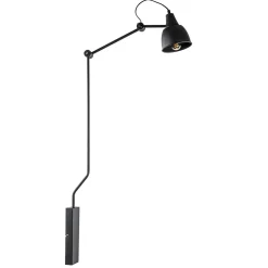 Cheap Straluma Grote retro wandlamp met zwarte kap verstelbaar