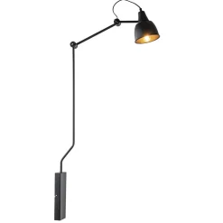 Cheap Straluma Grote retro wandlamp met zwarte kap verstelbaar