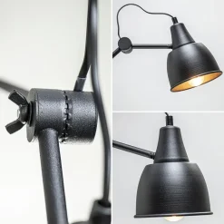 Cheap Straluma Grote retro wandlamp met zwarte kap verstelbaar