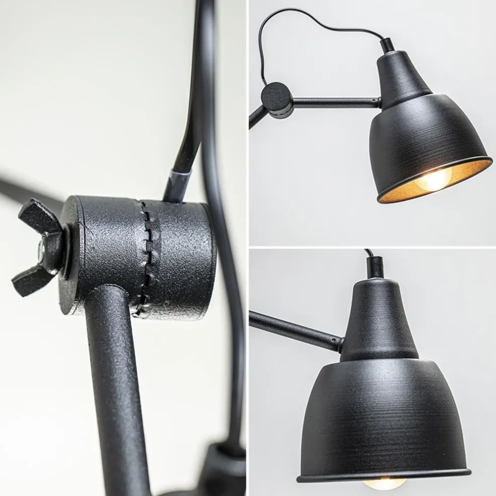 Cheap Straluma Grote retro wandlamp met zwarte kap verstelbaar