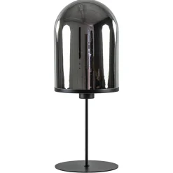 Best Sale Straluma Grote tafellamp Maverick mat zwart met smoke glas