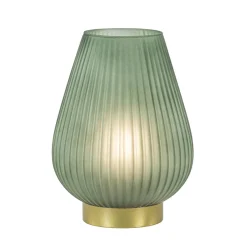 Cheap Straluma Grote tafellamp op batterij Tajera donker groen/goud