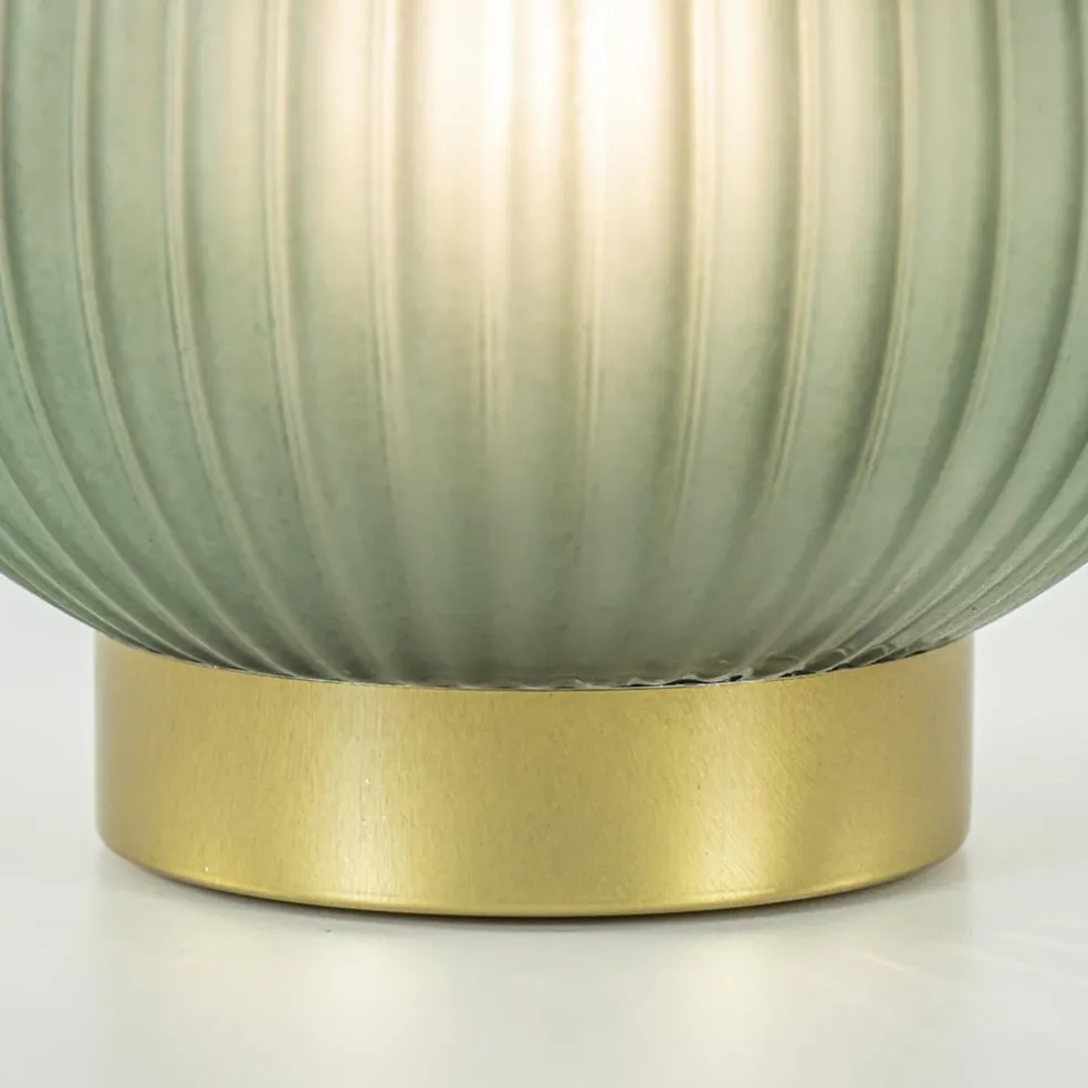 Cheap Straluma Grote tafellamp op batterij Tajera donker groen/goud