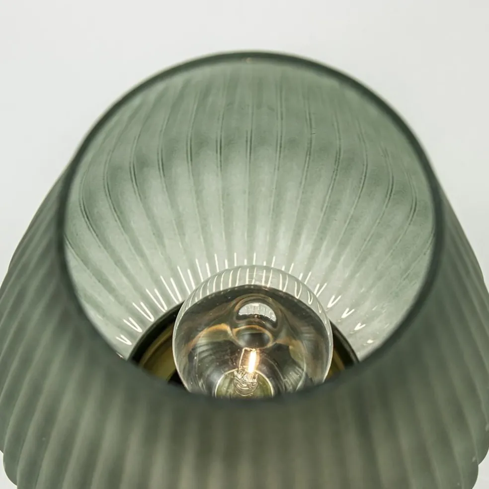 Cheap Straluma Grote tafellamp op batterij Tajera donker groen/goud