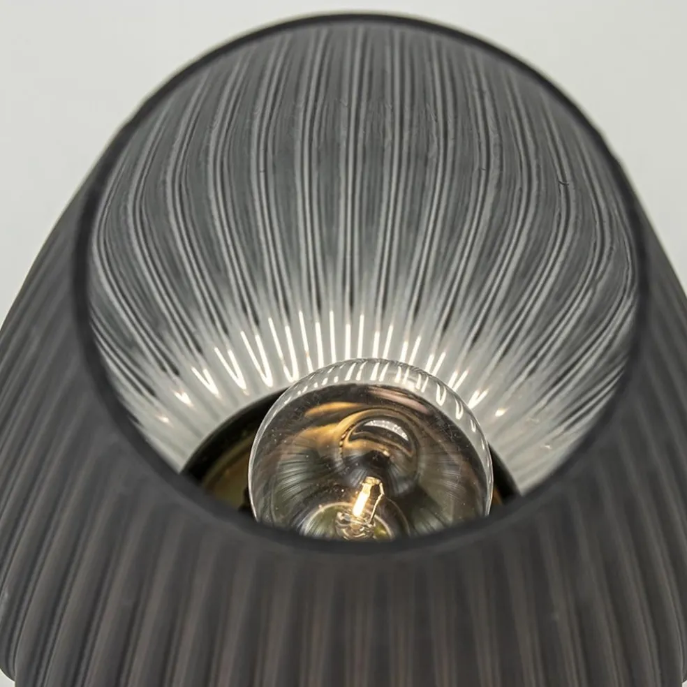 Cheap Straluma Grote tafellamp Tajera op batterij mat grijs/goud L&L