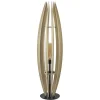 Fashion Straluma Grote vloerlamp blank hout met mat zwarte voet