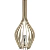 Best Straluma Grote vloerlamp kegel naturel hout met zwart