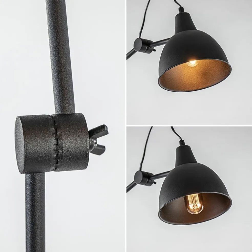 Flash Sale Straluma Grote vloerlamp retro mat zwart verstelbaar