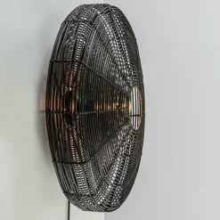 Cheap Straluma Grote wandlamp Mataka donker bruin rotan inclusief snoer
