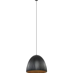 Discount Straluma Grote XL hanglamp relief zwart met goud