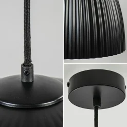 Discount Straluma Grote XL hanglamp relief zwart met goud