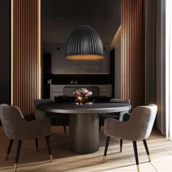 Discount Straluma Grote XL hanglamp relief zwart met goud
