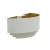 Online Straluma Half ronde wandlamp wit met goud