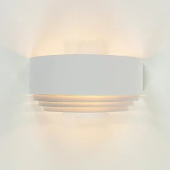Online Straluma Half ronde wandlamp wit met goud