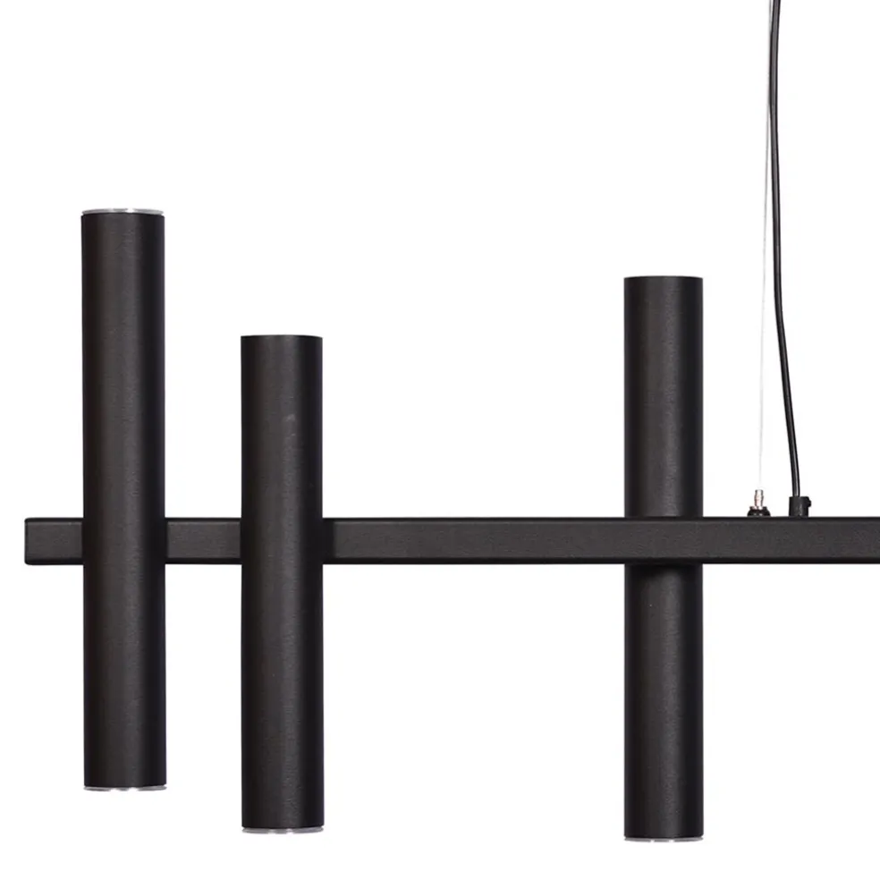 Cheap Straluma Hanglamp 8 tubes op balk zwart 140cm