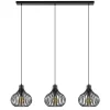 New Straluma Hanglamp Aglio 28cm 3L op balk zwart