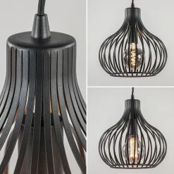 New Straluma Hanglamp Aglio 28cm 3L op balk zwart