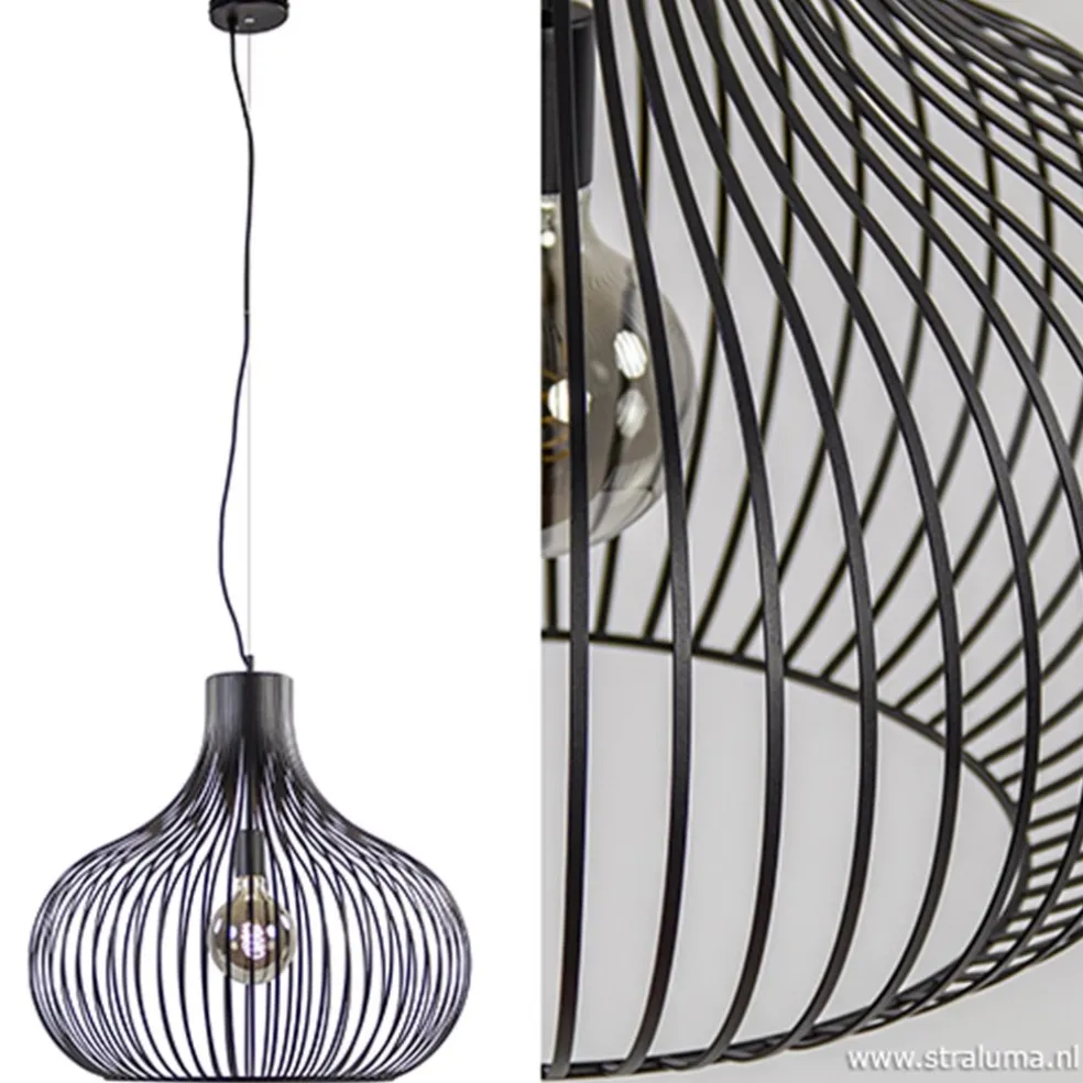 Sale Straluma Hanglamp Aglio draad zwart 60cm