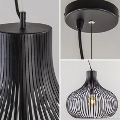 Sale Straluma Hanglamp Aglio draad zwart 60cm
