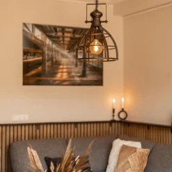 Fashion Straluma Hanglamp Amy zwartstaal industrieel